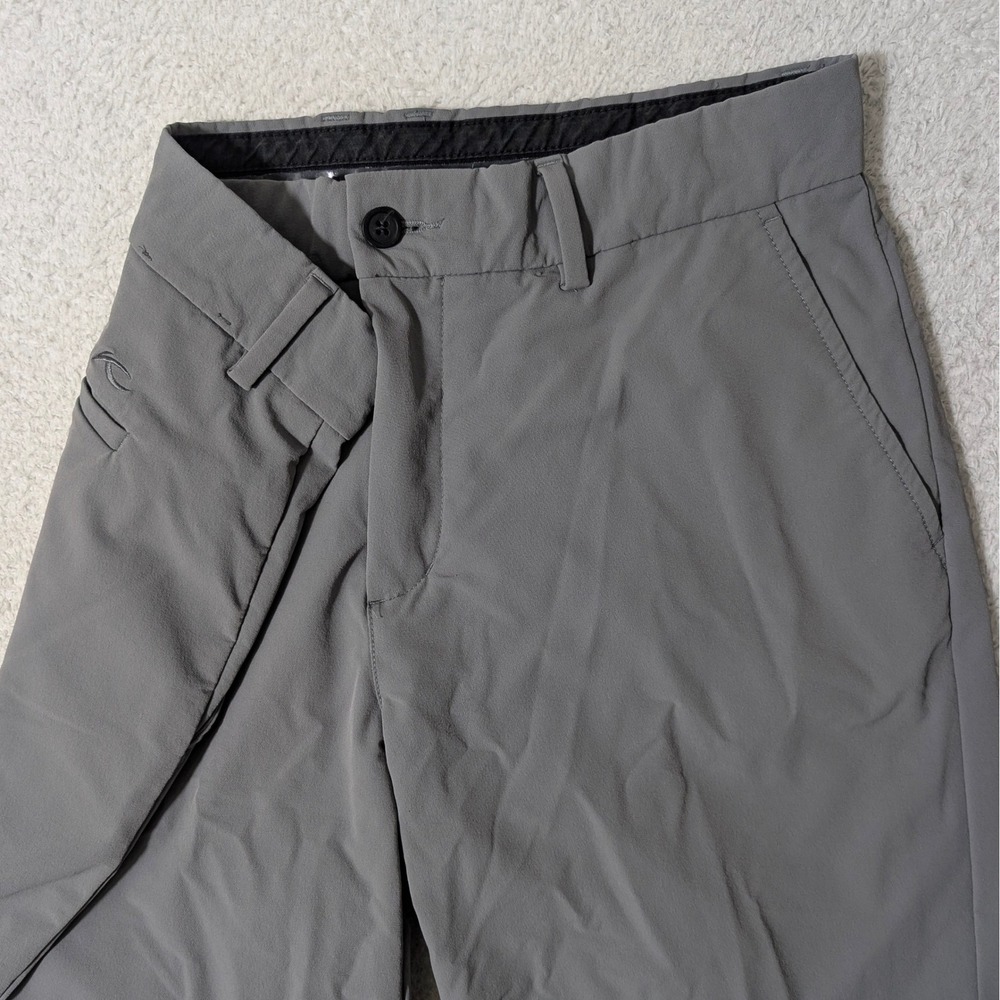 KJUS Shorts Men 34/10 Grey Ike Performance Golf Nylon Stretch Grip Waist